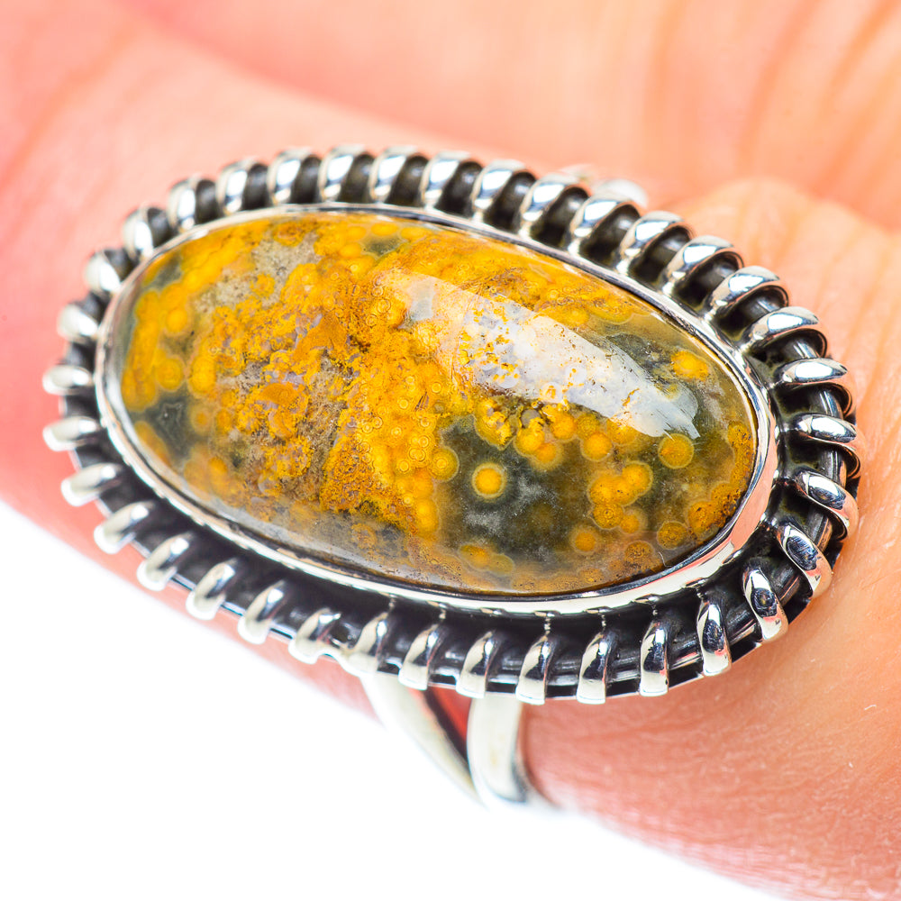 Ocean Jasper Rings handcrafted by Anasilvercos - RING55517