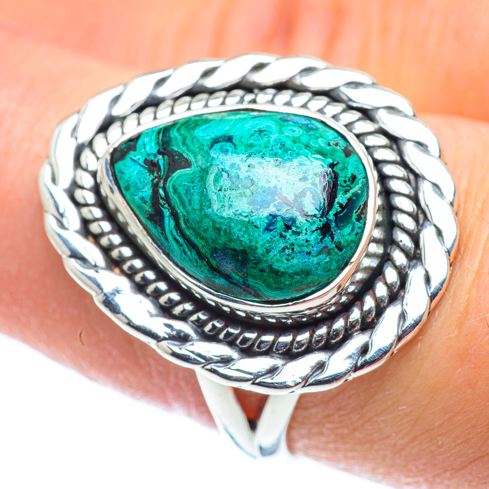 Chrysocolla Rings handcrafted by Anasilvercos - RING55535