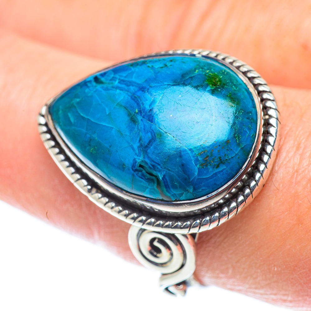 Chrysocolla Rings handcrafted by Anasilvercos - RING55583
