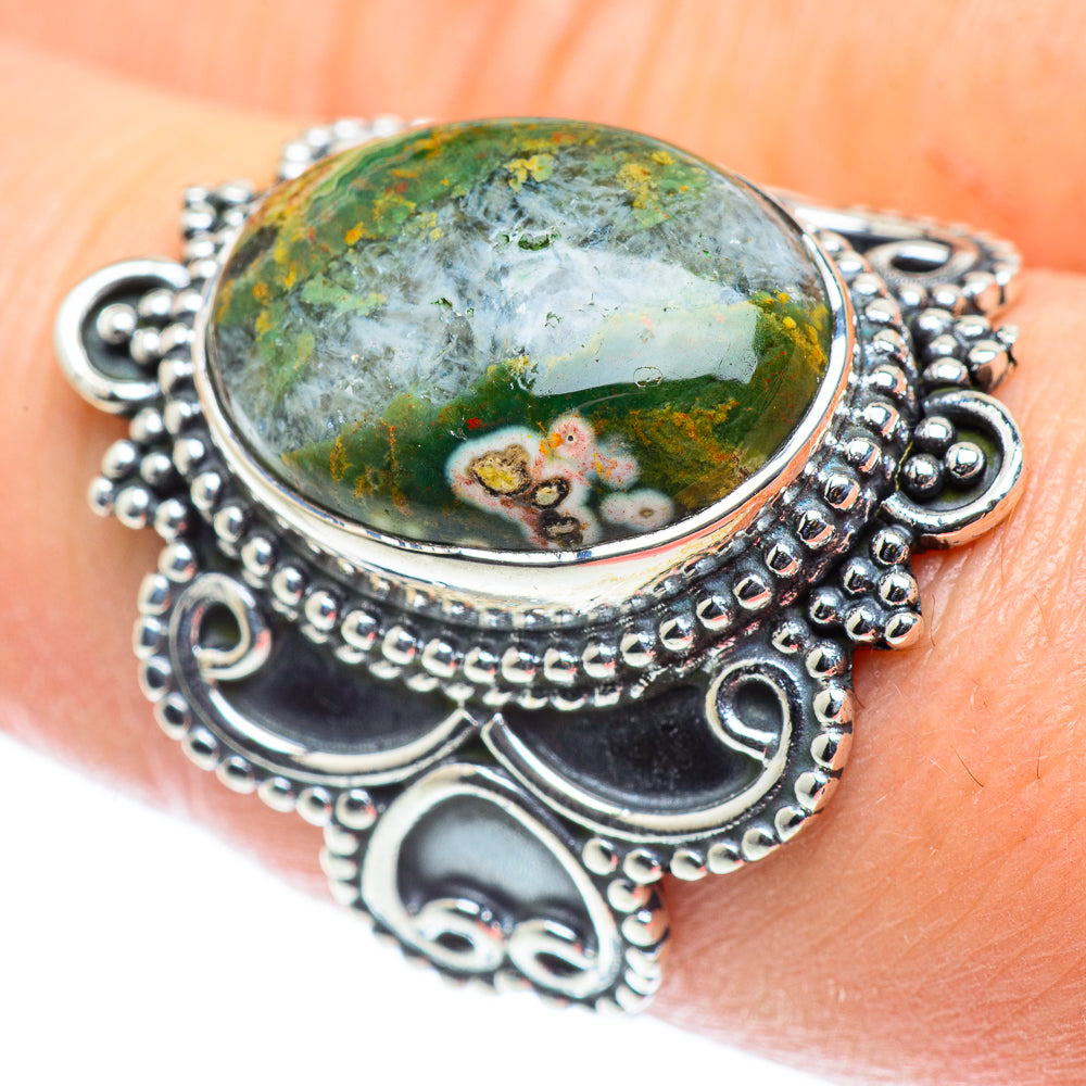Ocean Jasper Rings handcrafted by Anasilvercos - RING55587