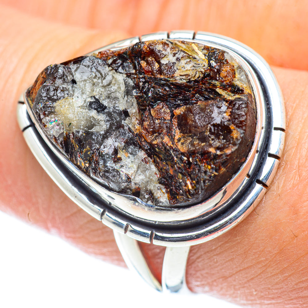 Astrophyllite Rings handcrafted by Anasilvercos - RING55602