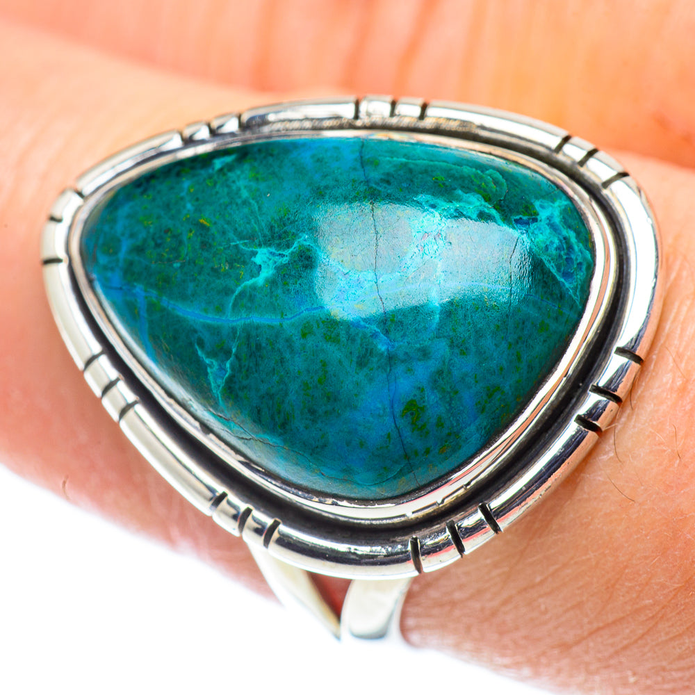 Chrysocolla Rings handcrafted by Anasilvercos - RING55608