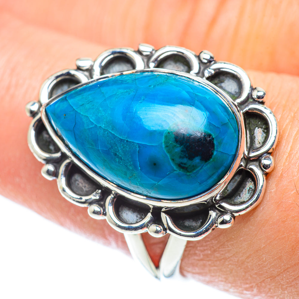 Chrysocolla Rings handcrafted by Anasilvercos - RING55610