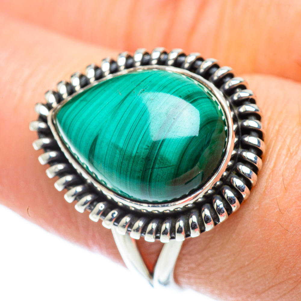 Malachite Rings handcrafted by Anasilvercos - RING55617