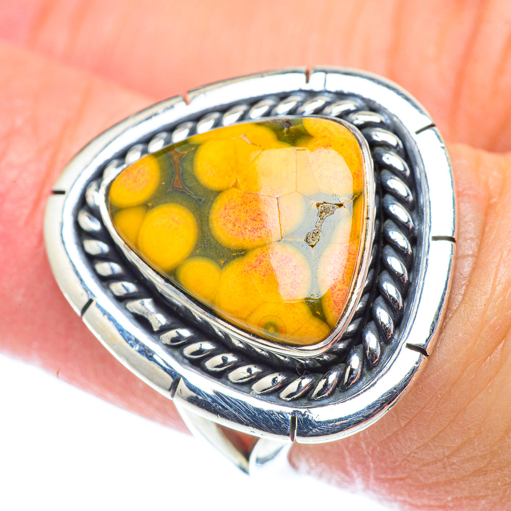 Ocean Jasper Rings handcrafted by Anasilvercos - RING55620