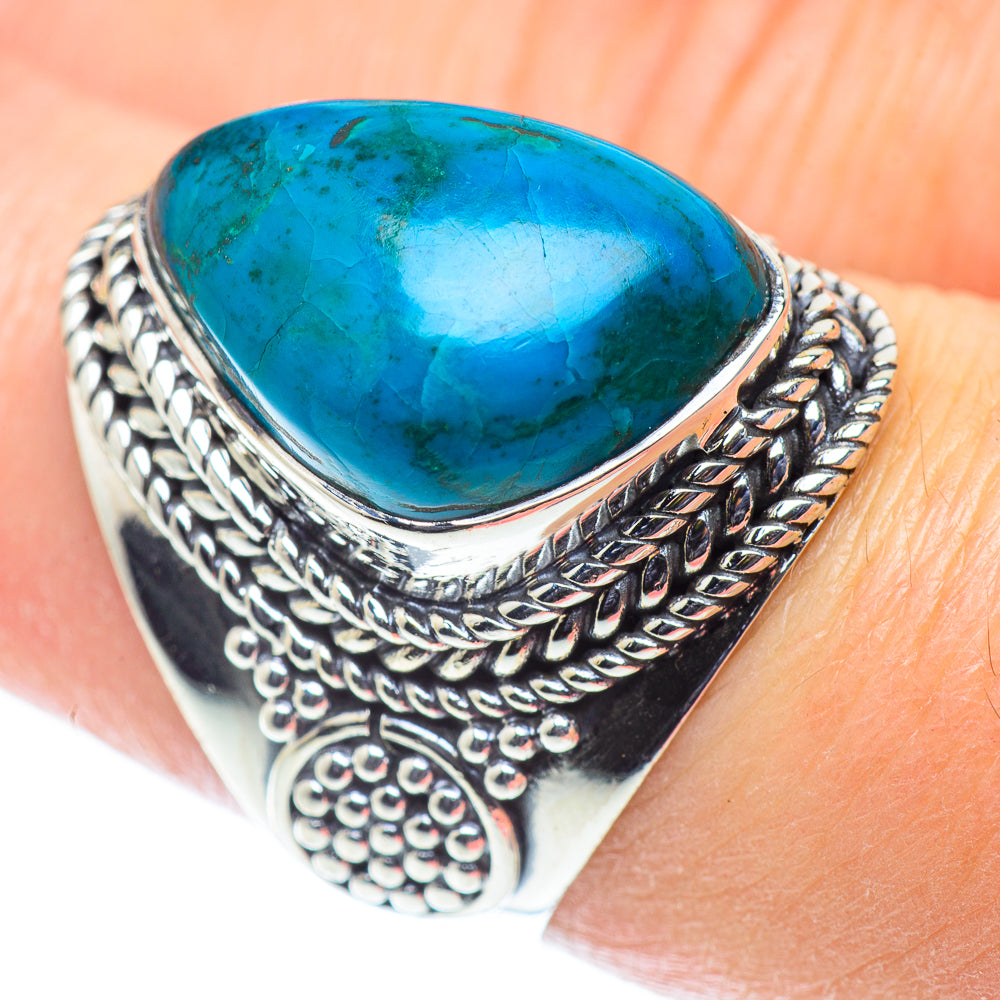 Chrysocolla Rings handcrafted by Anasilvercos - RING55632