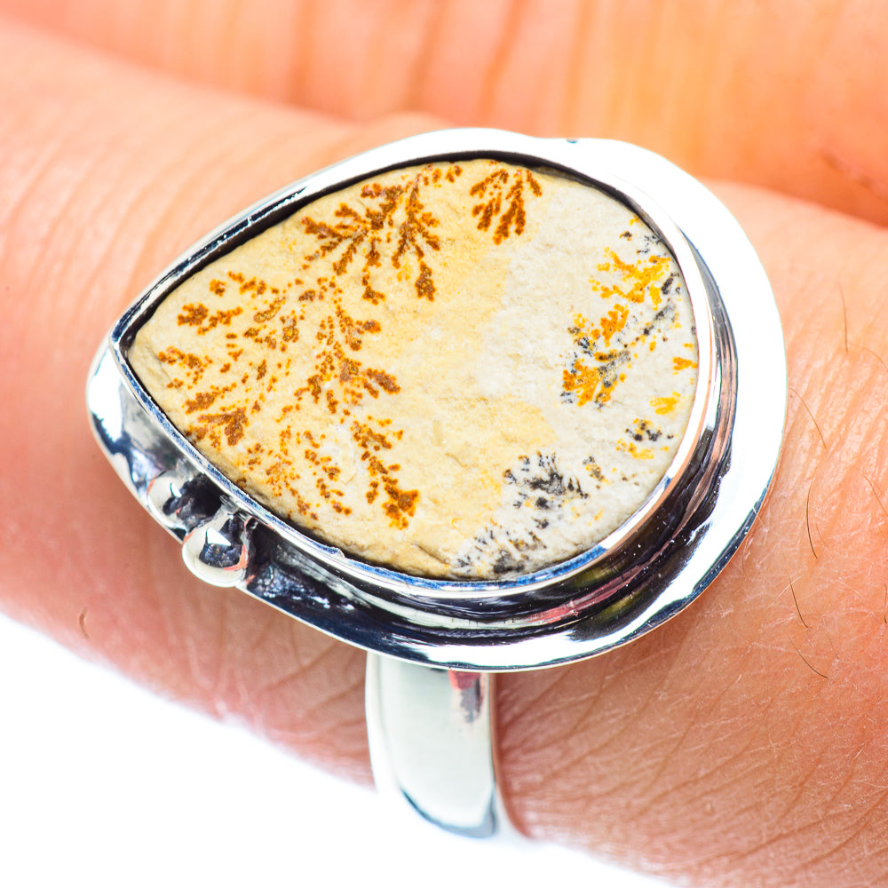 Scenic Dendritic Agate Rings handcrafted by Anasilvercos - RING55643