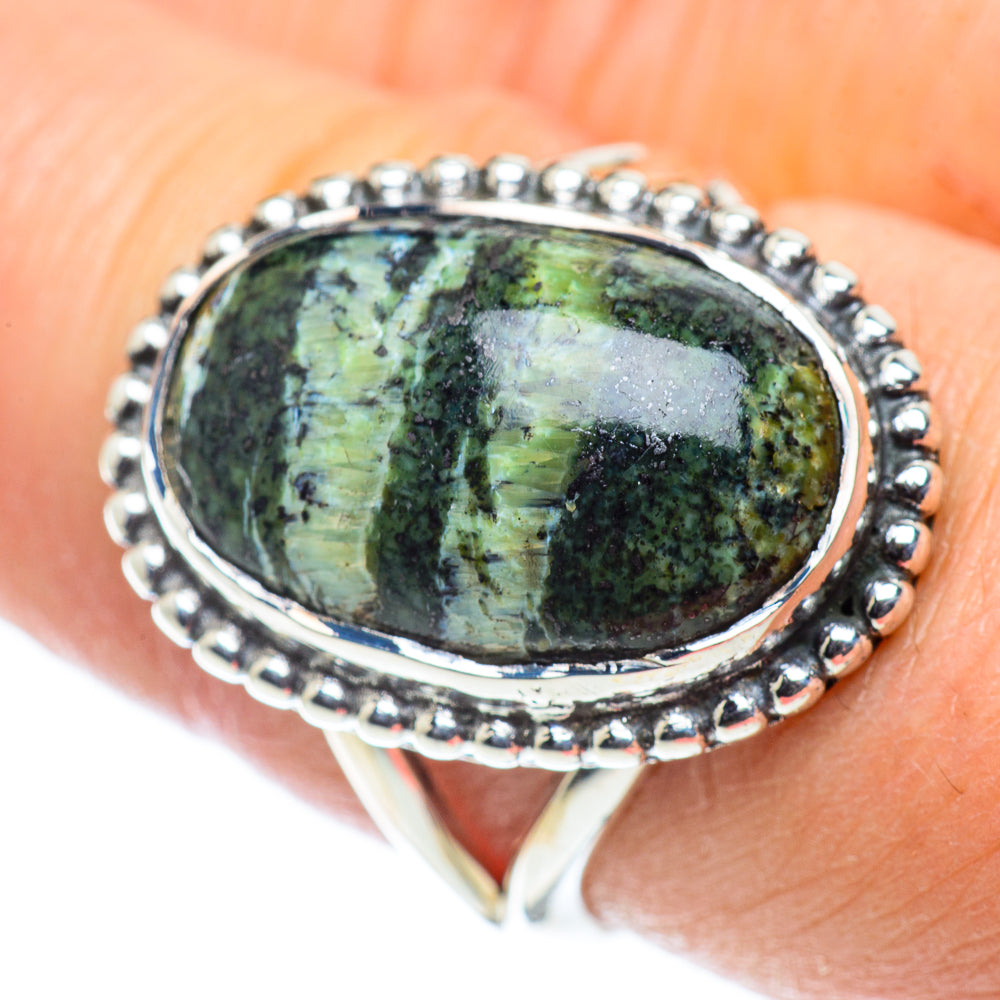 Lizard Jasper Rings handcrafted by Anasilvercos - RING55663