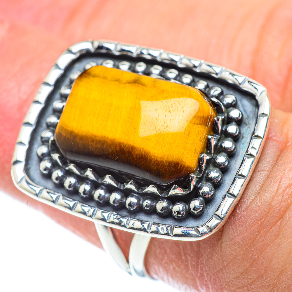Tiger Eye Rings handcrafted by Anasilvercos - RING55668