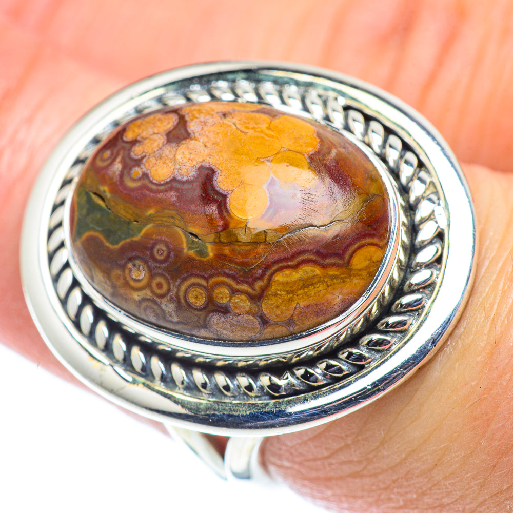 Ocean Jasper Rings handcrafted by Anasilvercos - RING55669