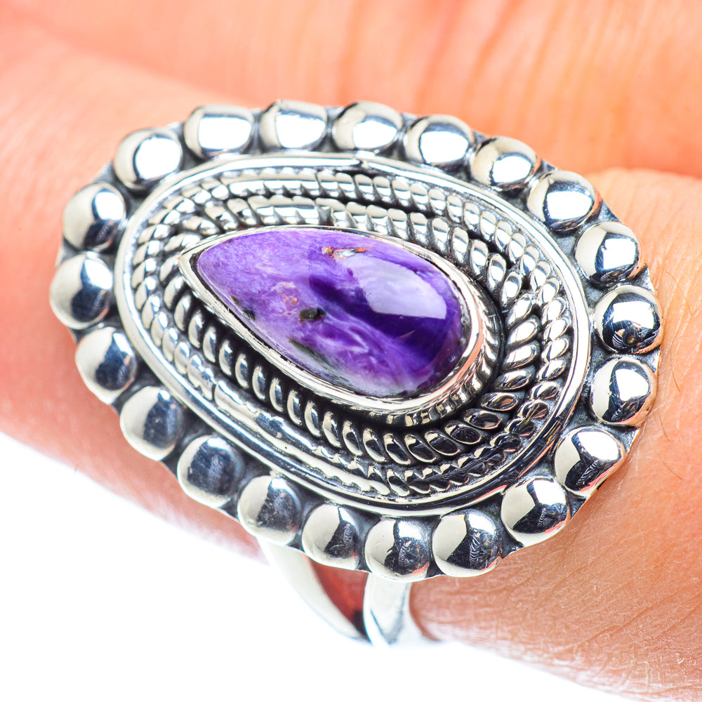 Charoite Rings handcrafted by Anasilvercos - RING55672