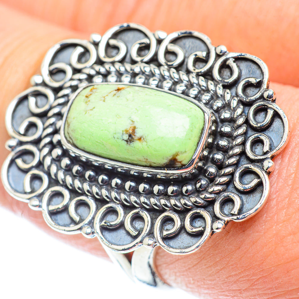 Lemon Chrysoprase Rings handcrafted by Anasilvercos - RING55676