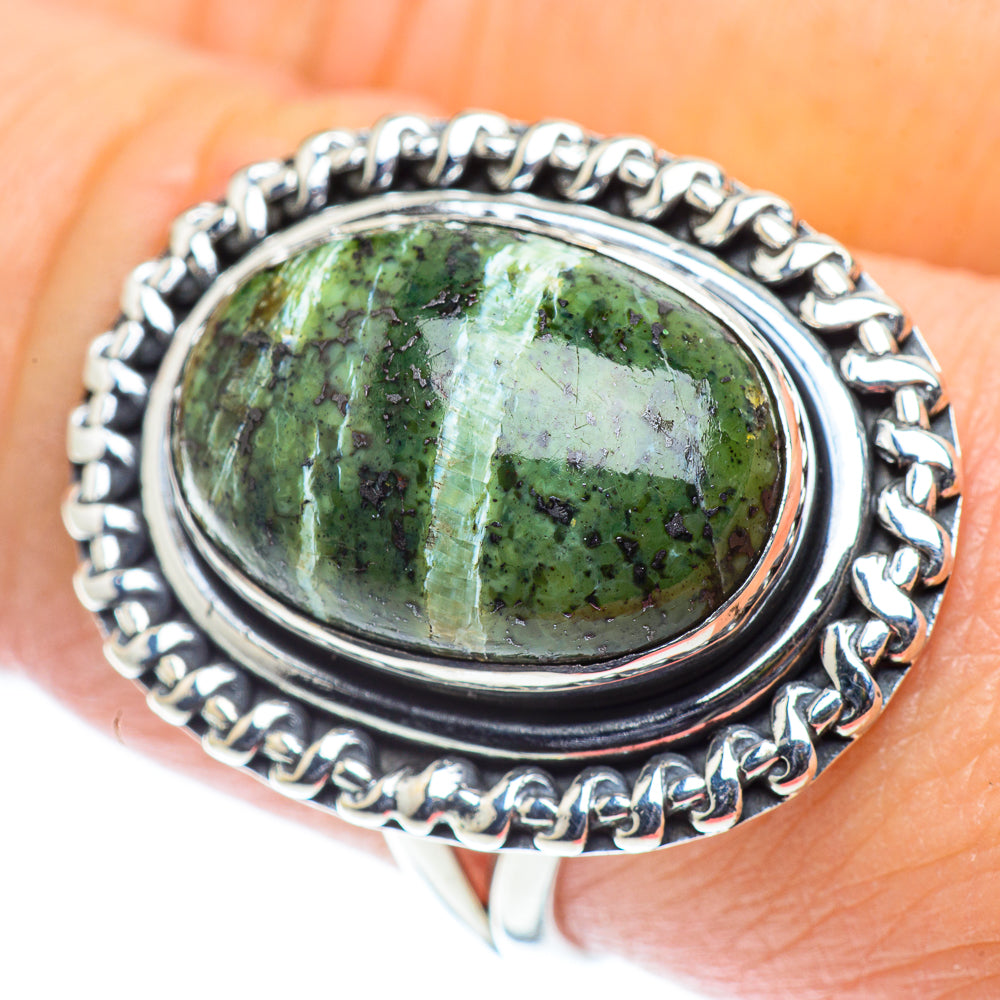 Lizard Jasper Rings handcrafted by Anasilvercos - RING55679