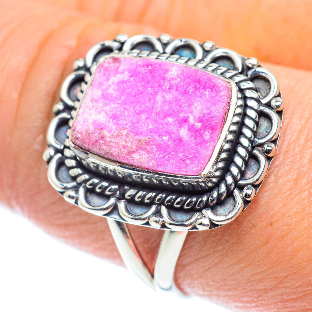 Cobalto Calcite Druzy Rings handcrafted by Anasilvercos - RING55687