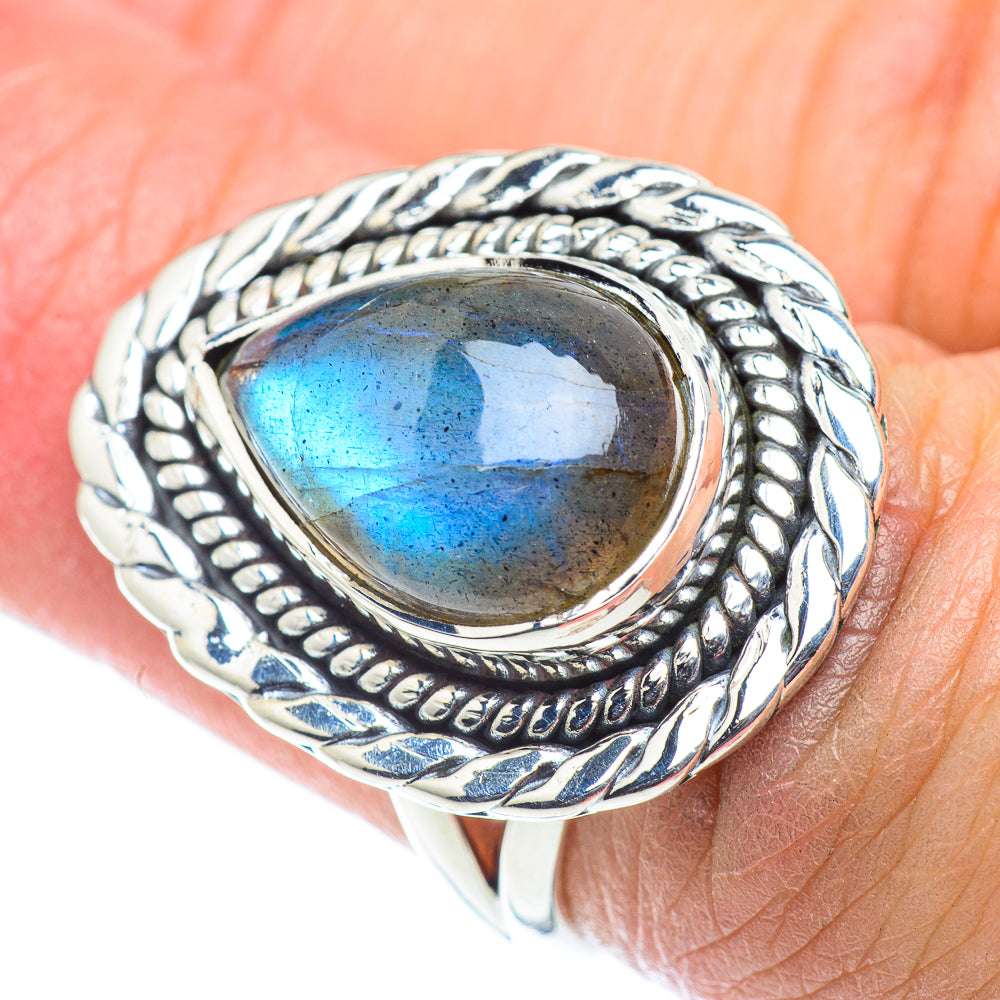 Labradorite Rings handcrafted by Anasilvercos - RING55697