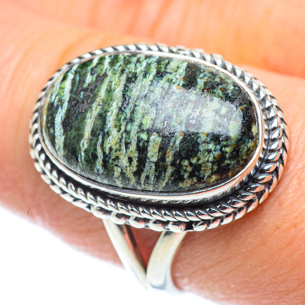 Lizard Jasper Rings handcrafted by Anasilvercos - RING55701