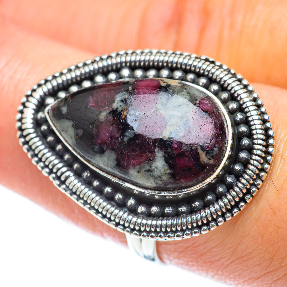 Russian Eudialyte Rings handcrafted by Anasilvercos - RING55738