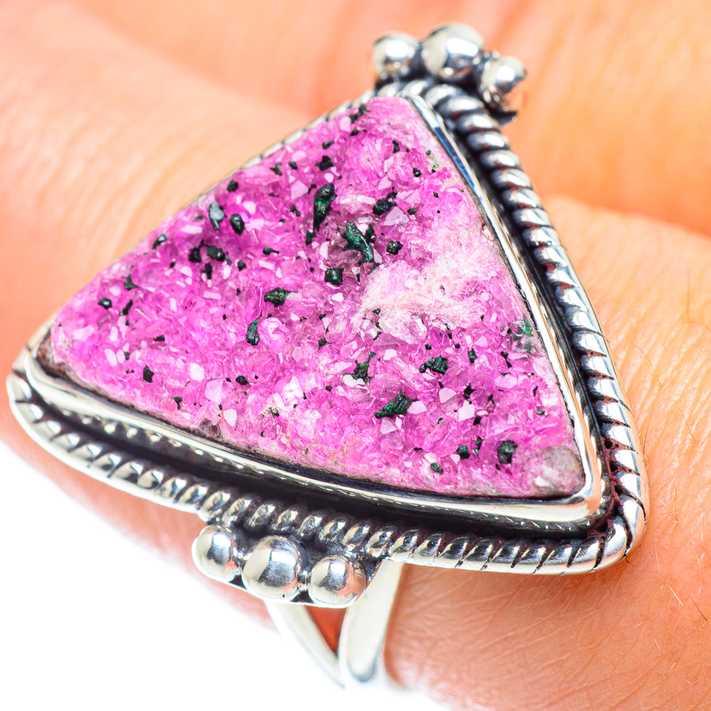 Cobalto Calcite Druzy Rings handcrafted by Anasilvercos - RING55750