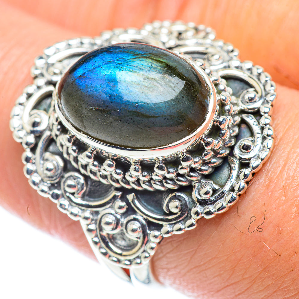 Labradorite Rings handcrafted by Anasilvercos - RING55757