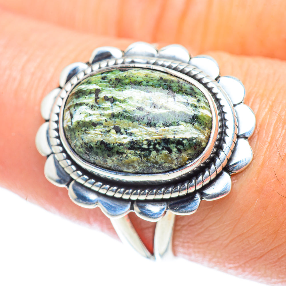 Lizard Jasper Rings handcrafted by Anasilvercos - RING55764