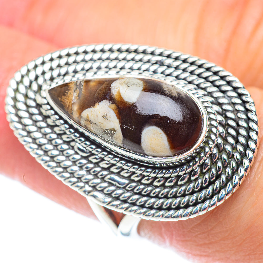 Peanut Wood Jasper Rings handcrafted by Anasilvercos - RING55768