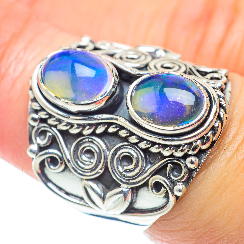 Ethiopian Opal Rings handcrafted by Anasilvercos - RING55781