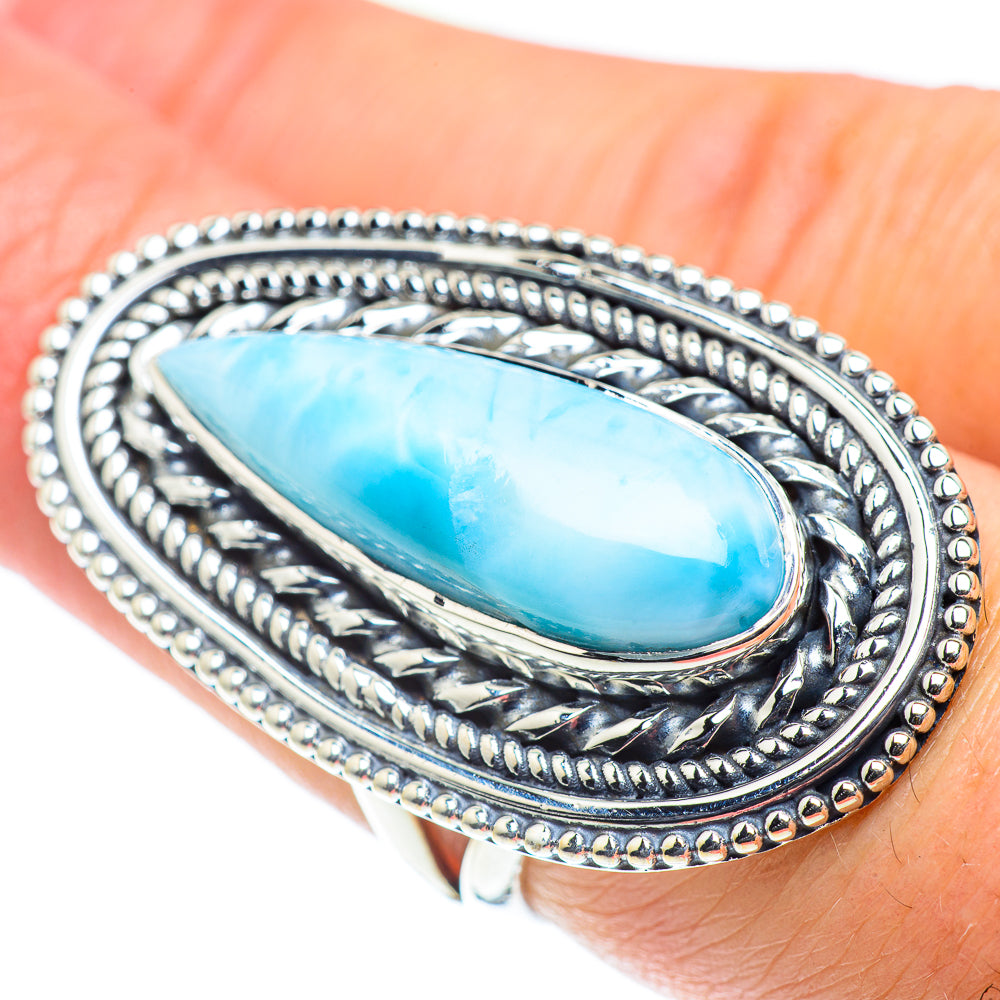 Larimar Rings handcrafted by Anasilvercos - RING55783