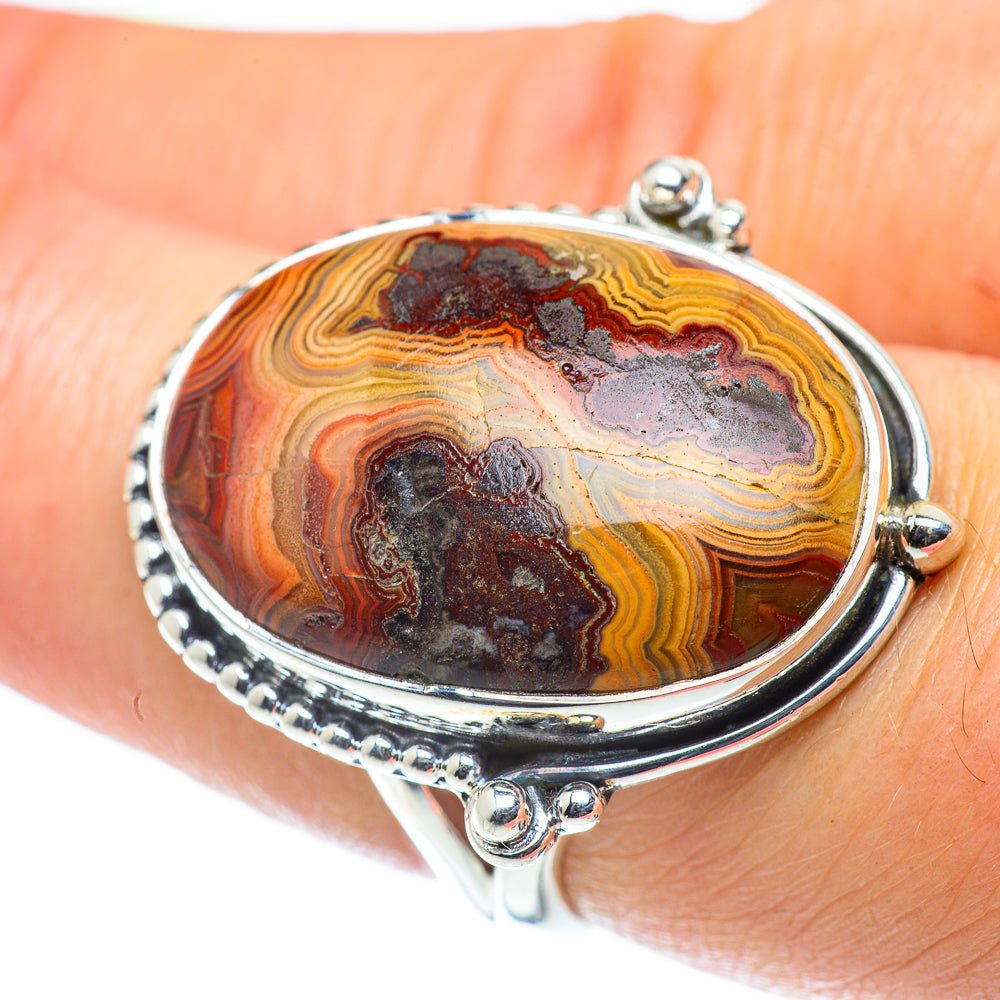 Crazy Lace Agate Rings handcrafted by Anasilvercos - RING55792