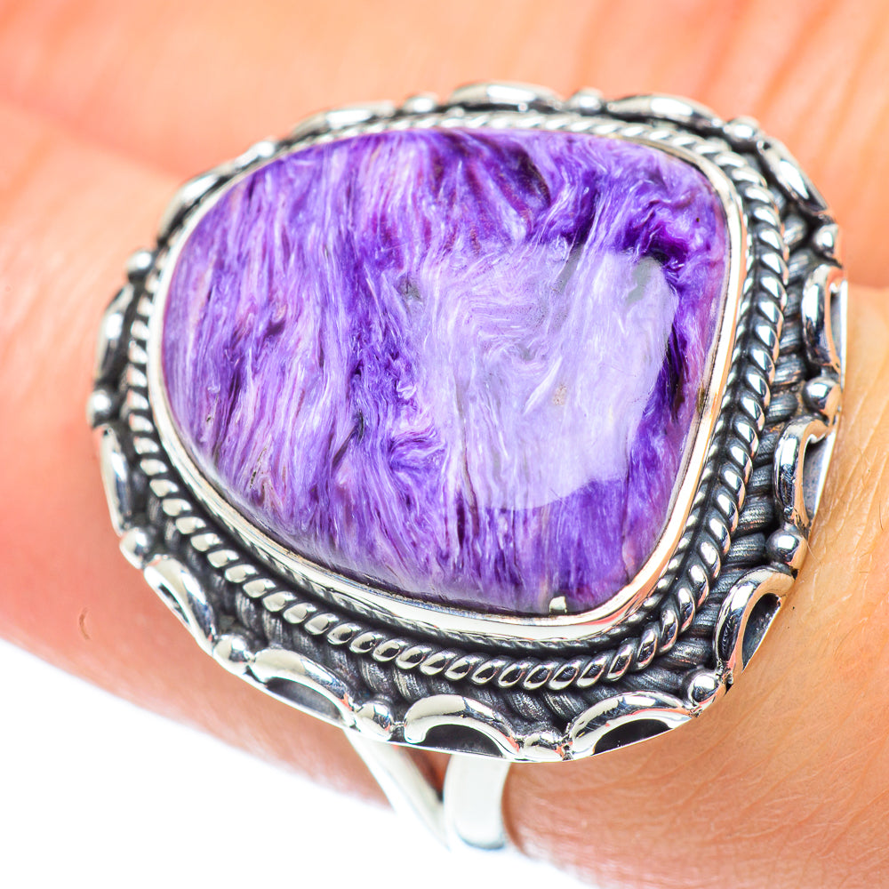 Charoite Rings handcrafted by Anasilvercos - RING55801
