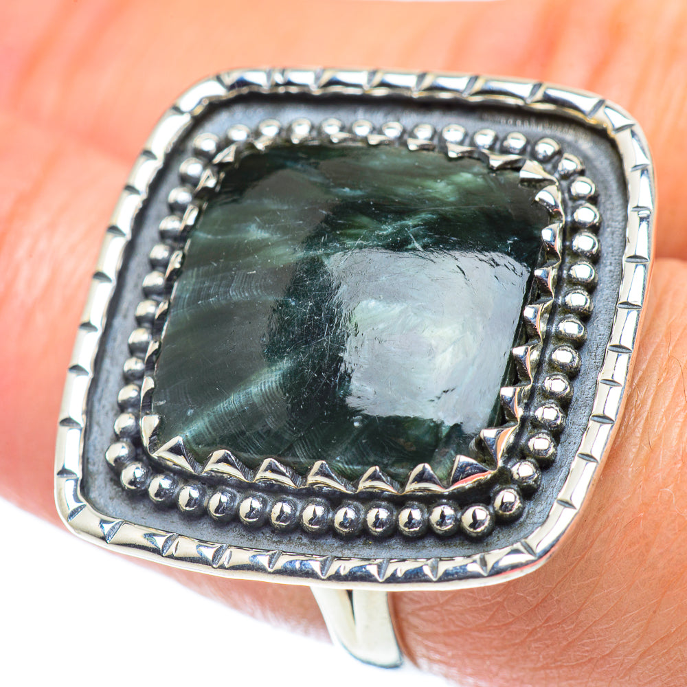 Seraphinite Rings handcrafted by Anasilvercos - RING55817