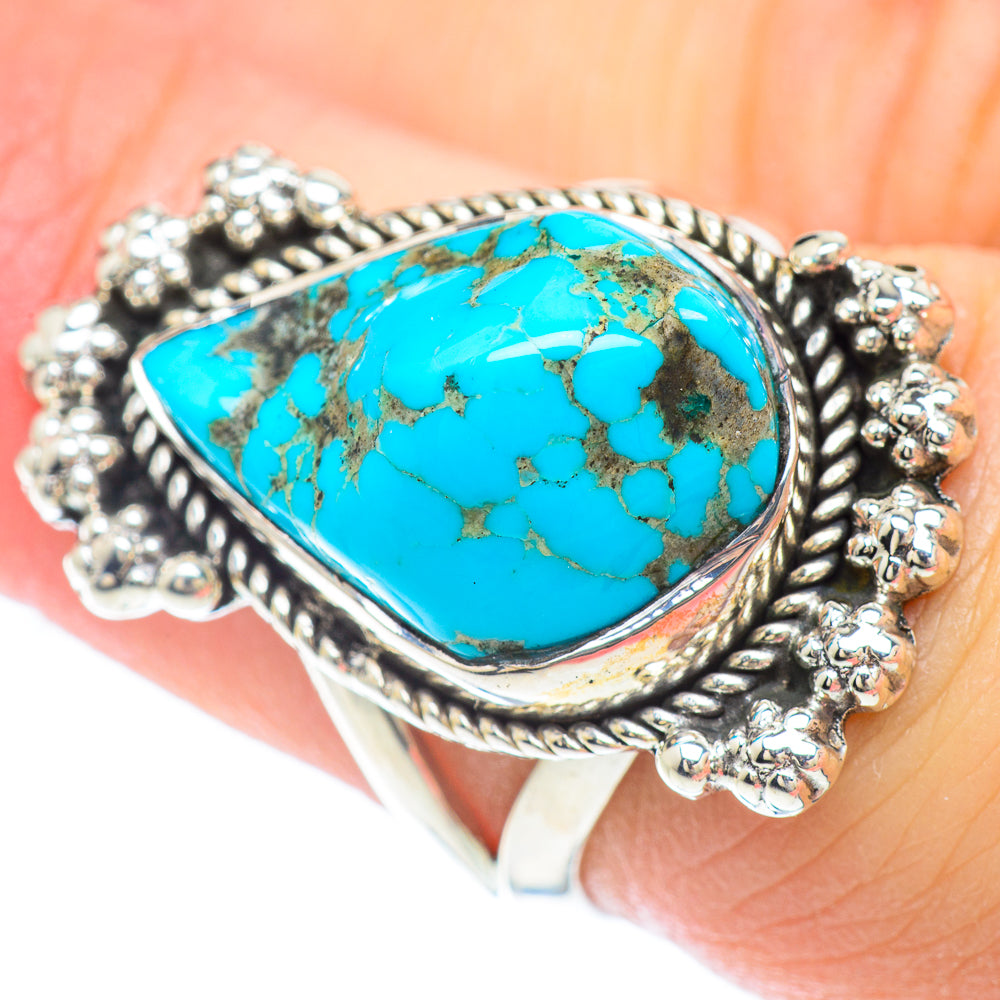 Tibetan Turquoise Rings handcrafted by Anasilvercos - RING55836