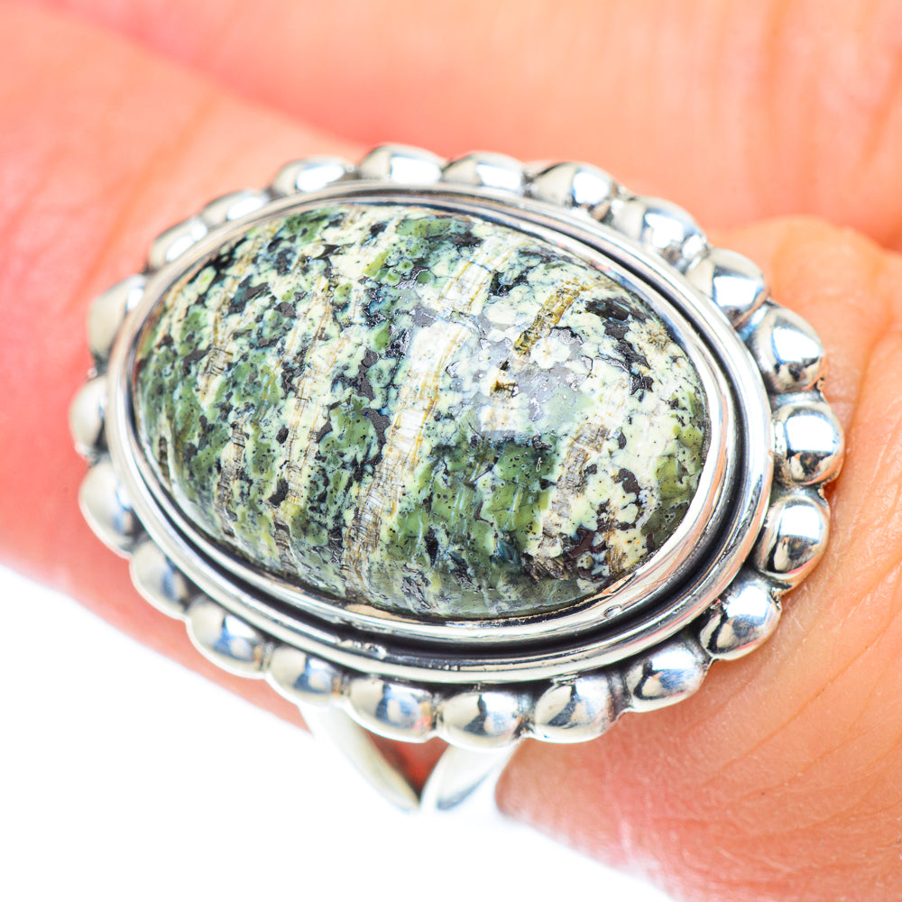 Lizard Jasper Rings handcrafted by Anasilvercos - RING55843
