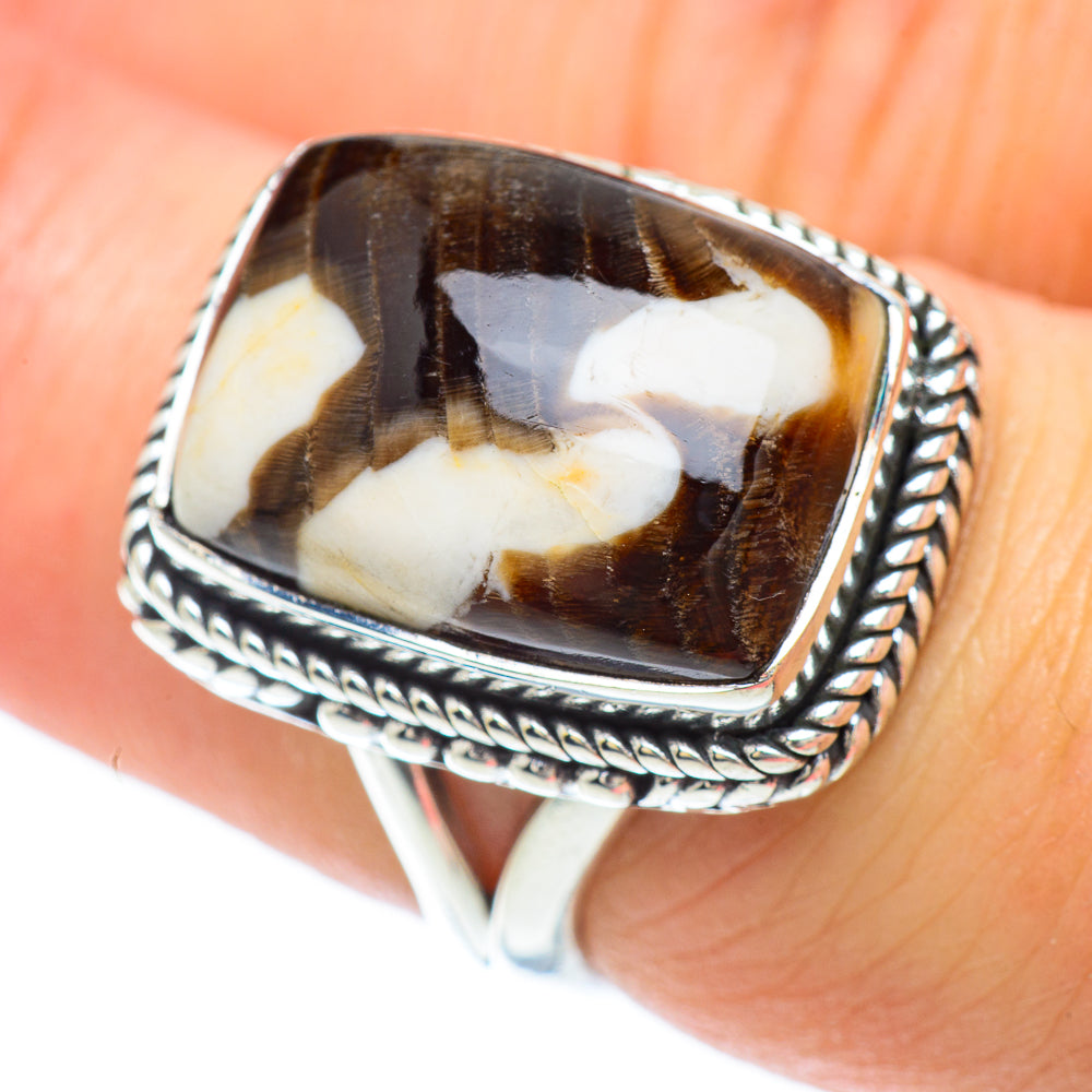 Peanut Wood Jasper Rings handcrafted by Anasilvercos - RING55848