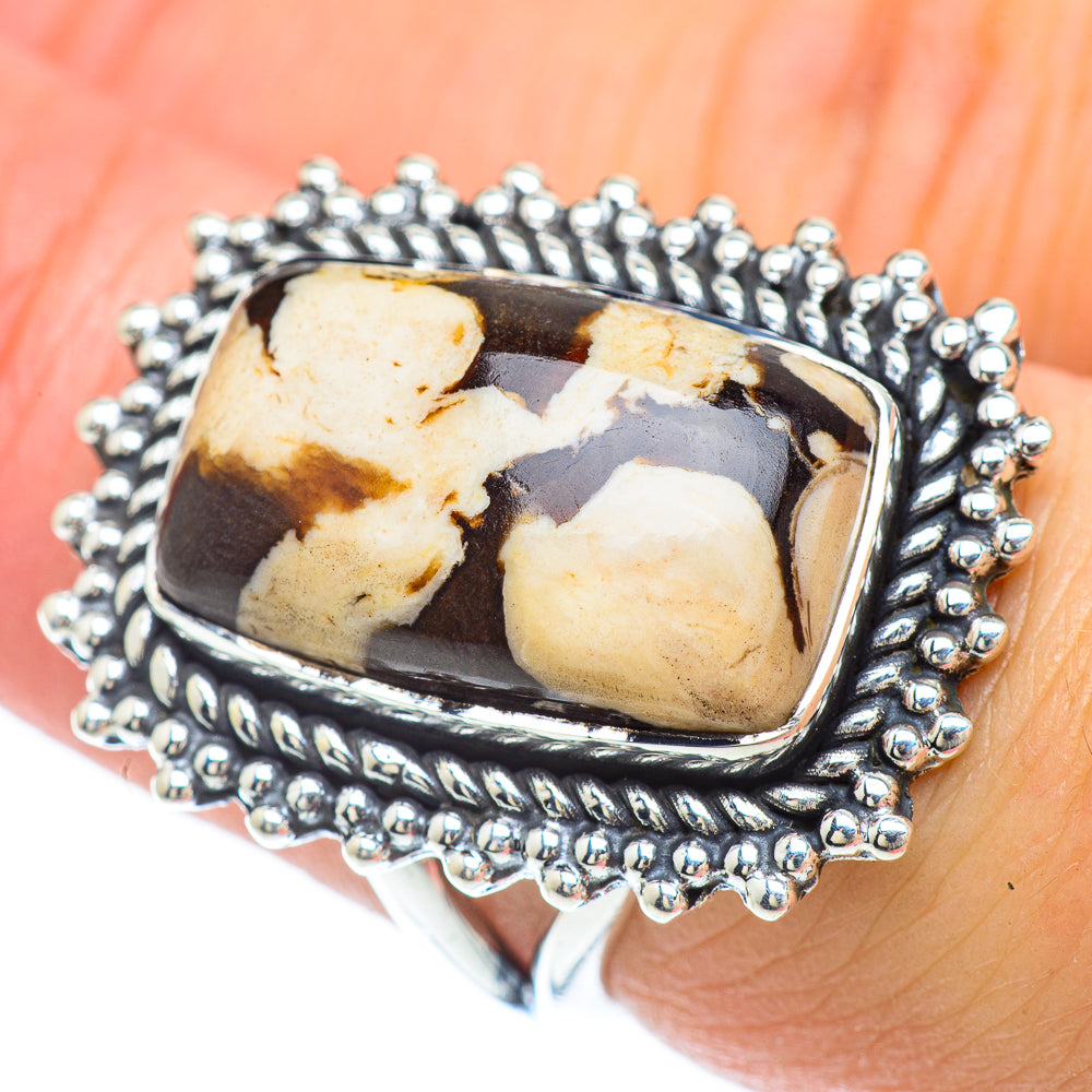 Peanut Wood Jasper Rings handcrafted by Anasilvercos - RING55886