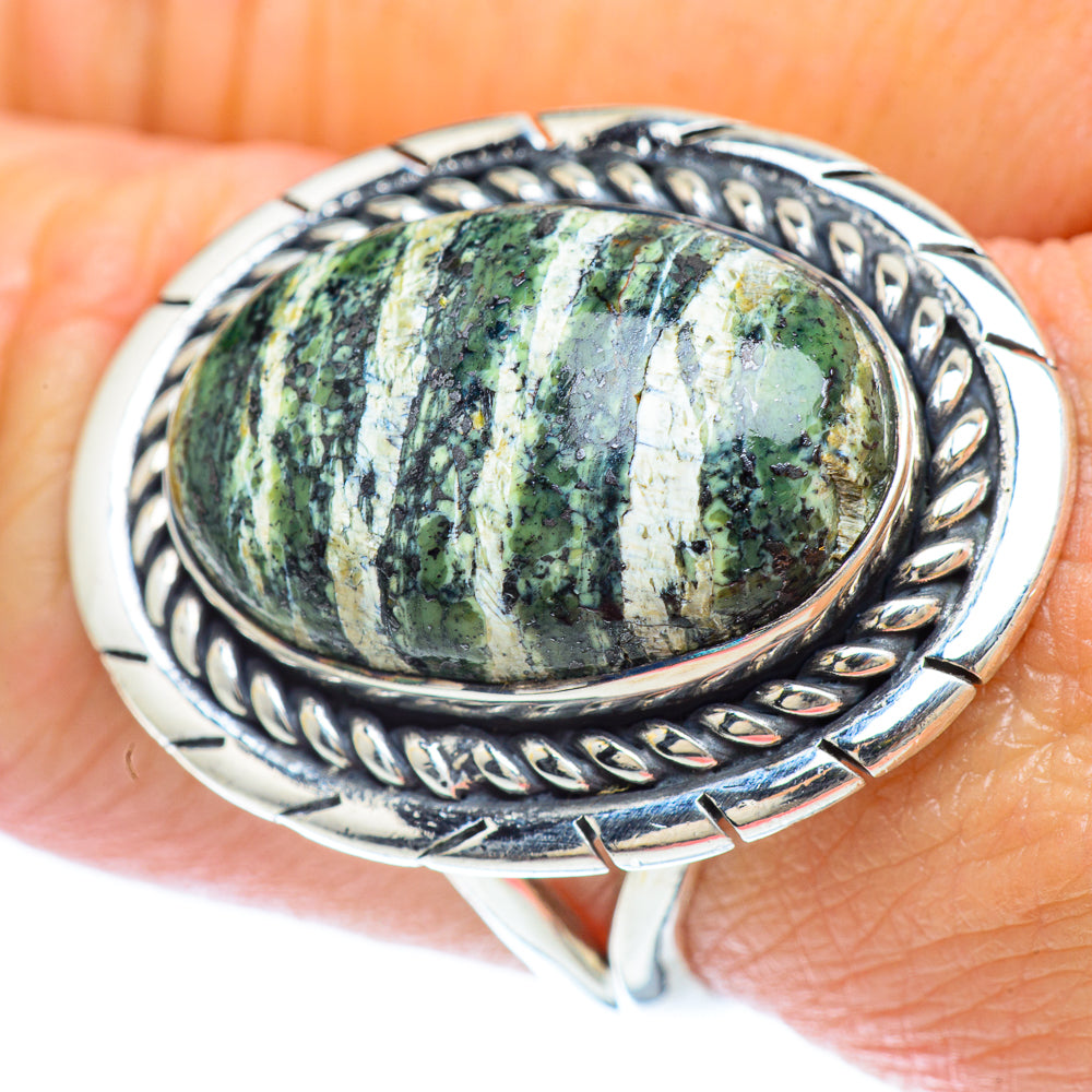 Lizard Jasper Rings handcrafted by Anasilvercos - RING55909