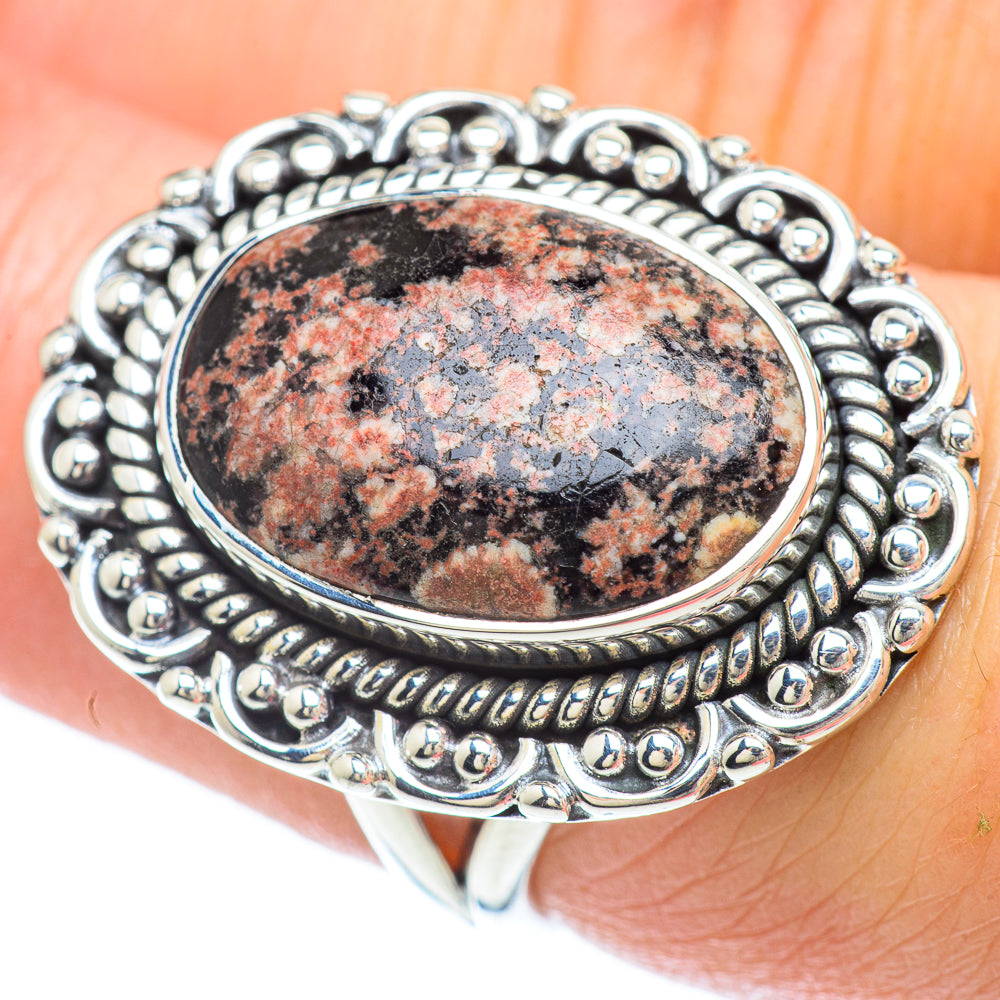 Snowflake Obsidian Rings handcrafted by Anasilvercos - RING55914