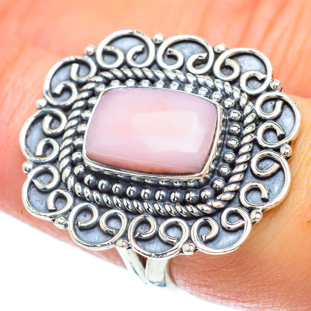 Pink Opal Rings handcrafted by Anasilvercos - RING55924