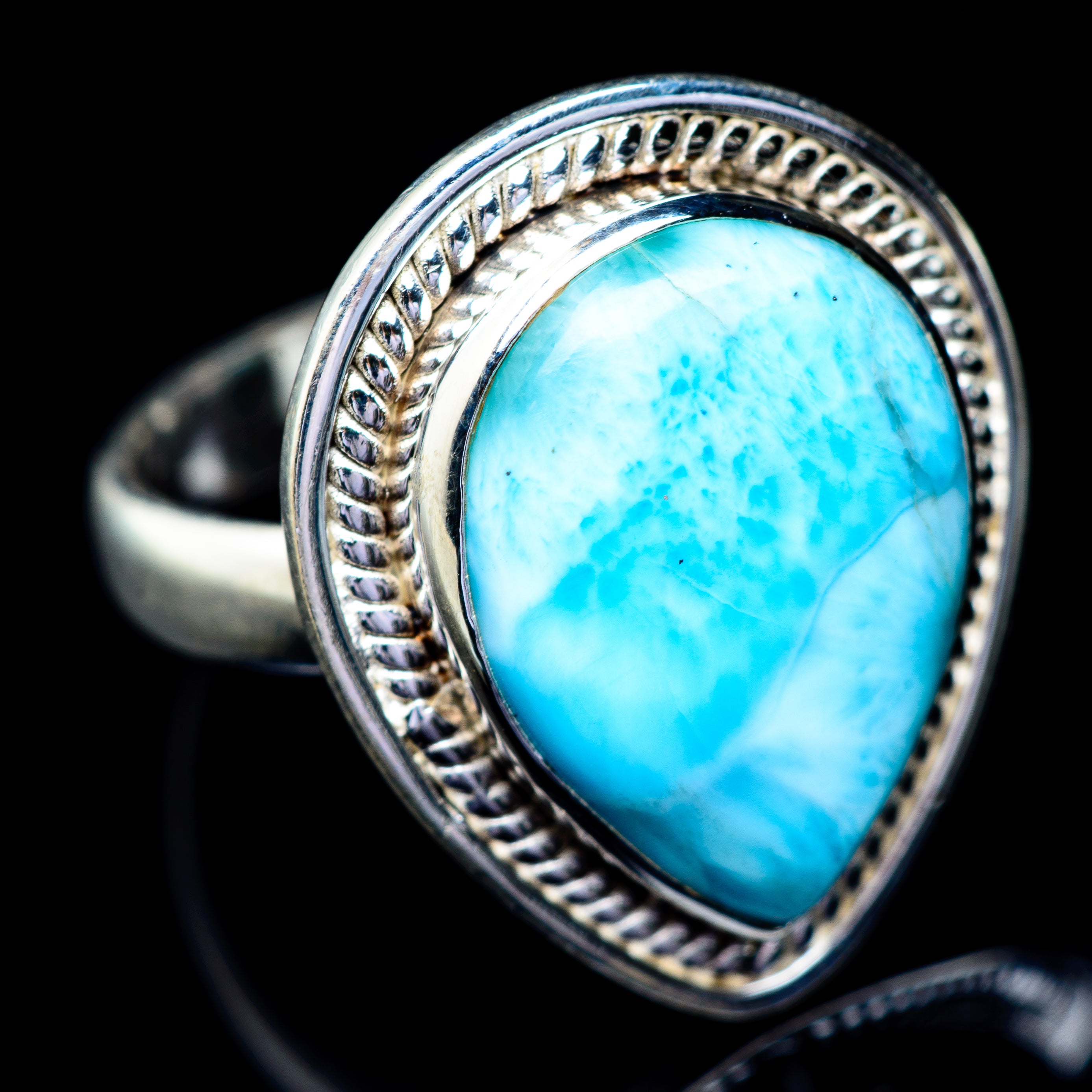 Larimar Rings handcrafted by Anasilvercos - RING5594