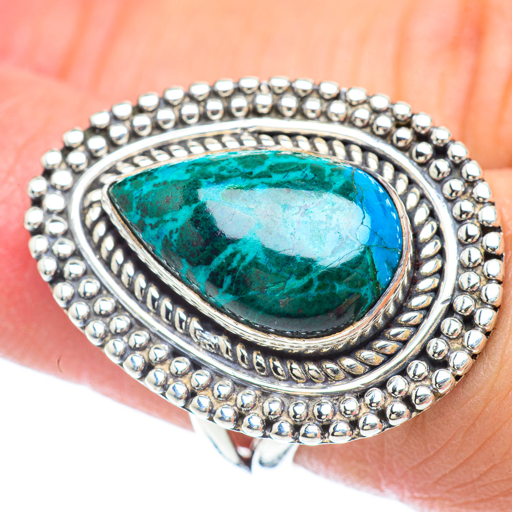 Chrysocolla Rings handcrafted by Anasilvercos - RING55943