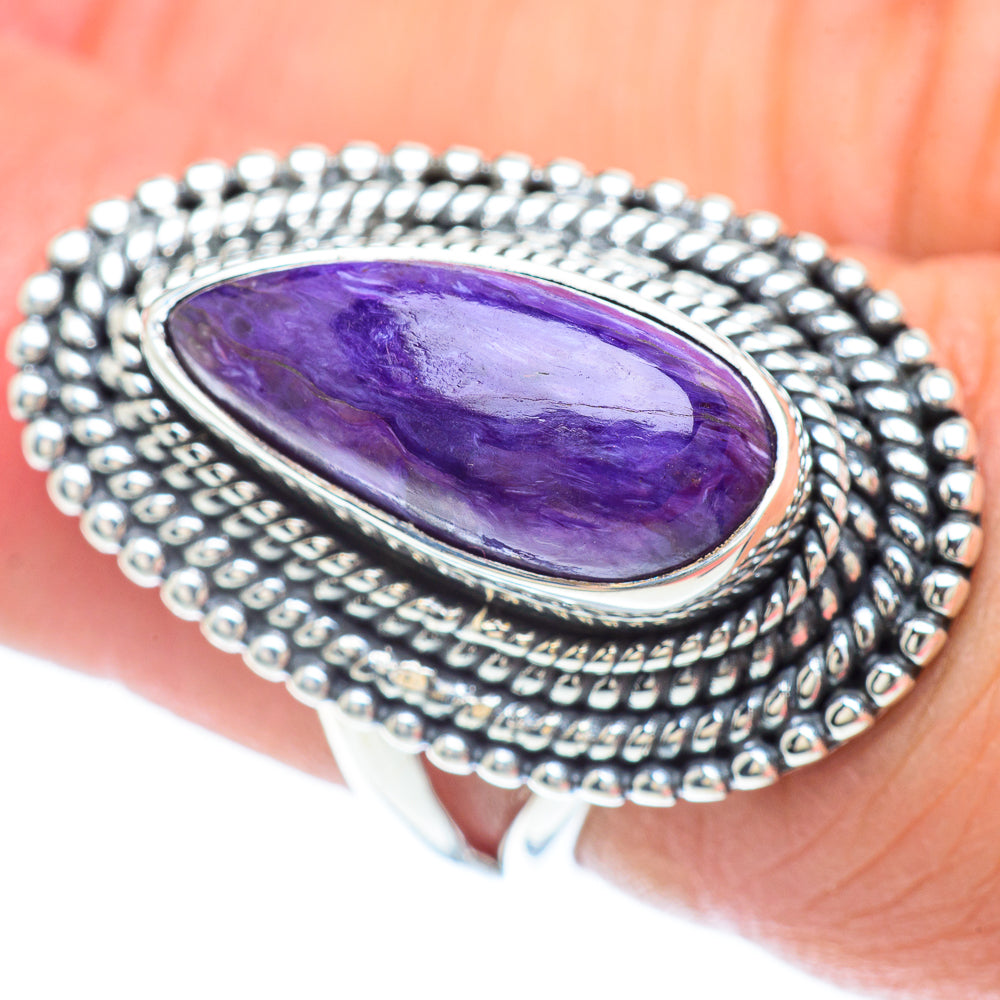 Charoite Rings handcrafted by Anasilvercos - RING55957