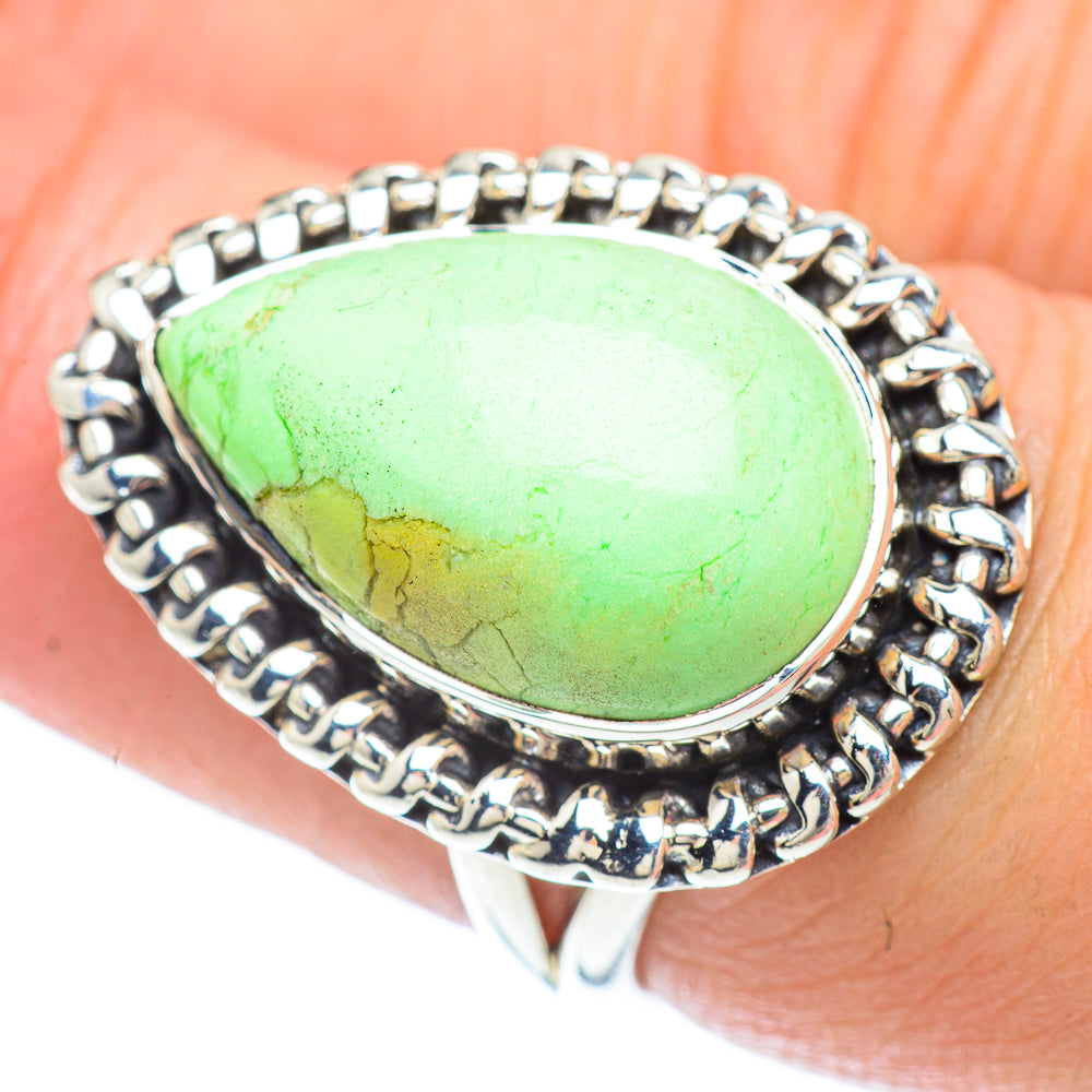 Lemon Chrysoprase Rings handcrafted by Anasilvercos - RING55971