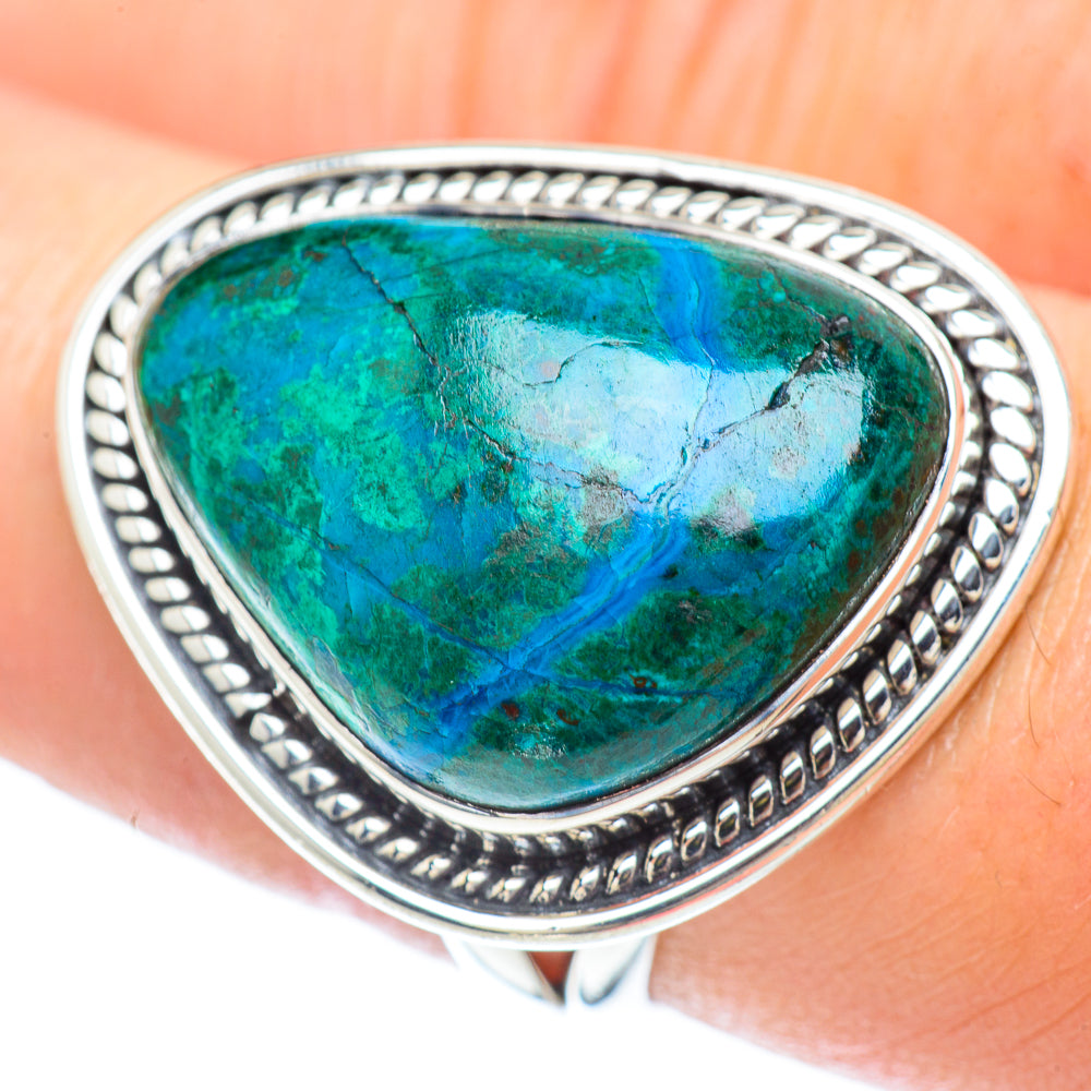 Chrysocolla Rings handcrafted by Anasilvercos - RING55994