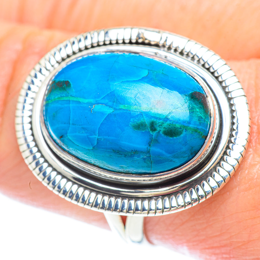 Chrysocolla Rings handcrafted by Anasilvercos - RING55998