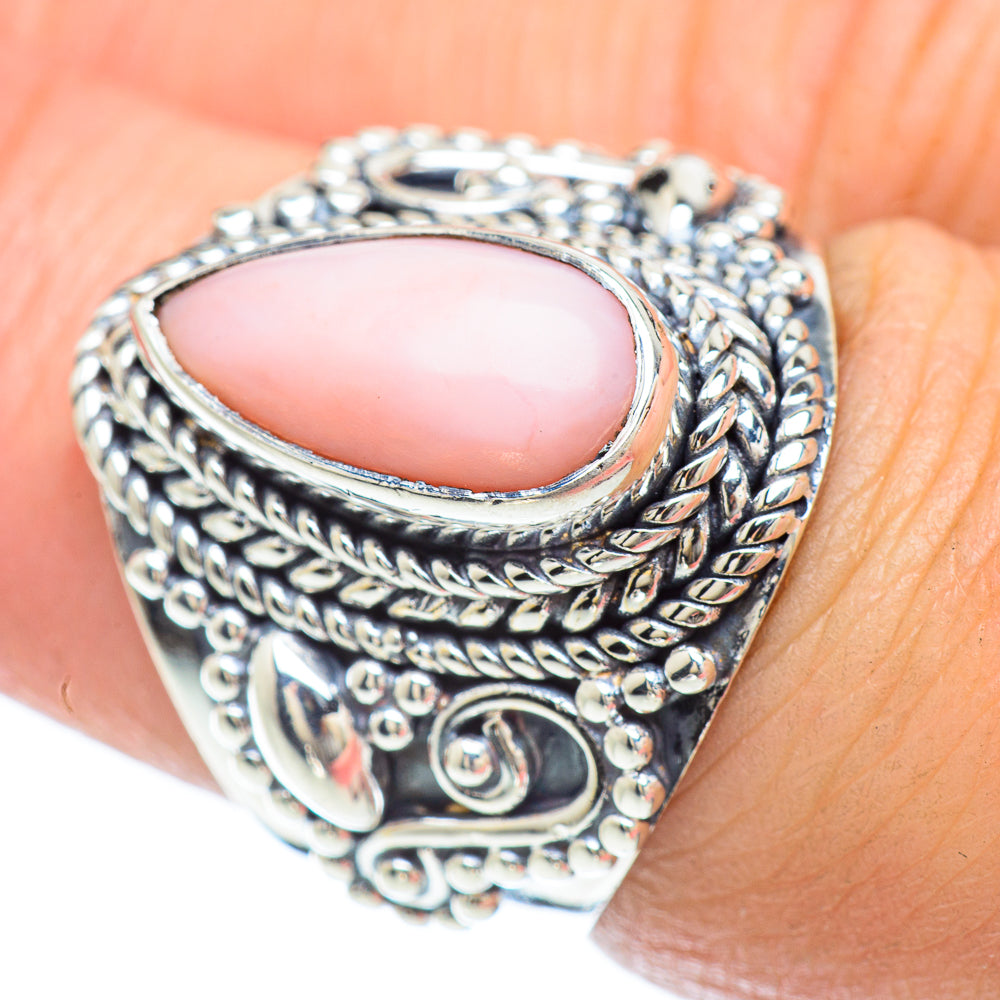 Pink Opal Rings handcrafted by Anasilvercos - RING56043