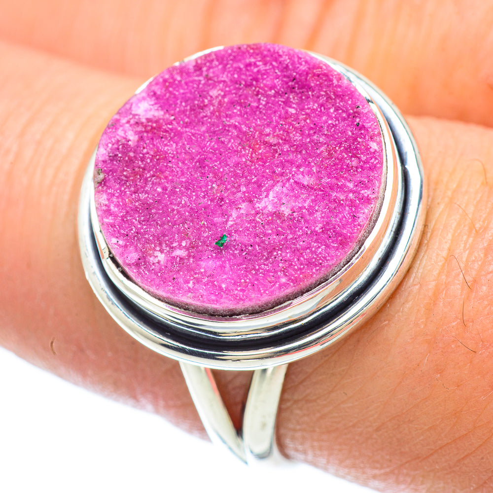 Cobalto Calcite Druzy Rings handcrafted by Anasilvercos - RING56044