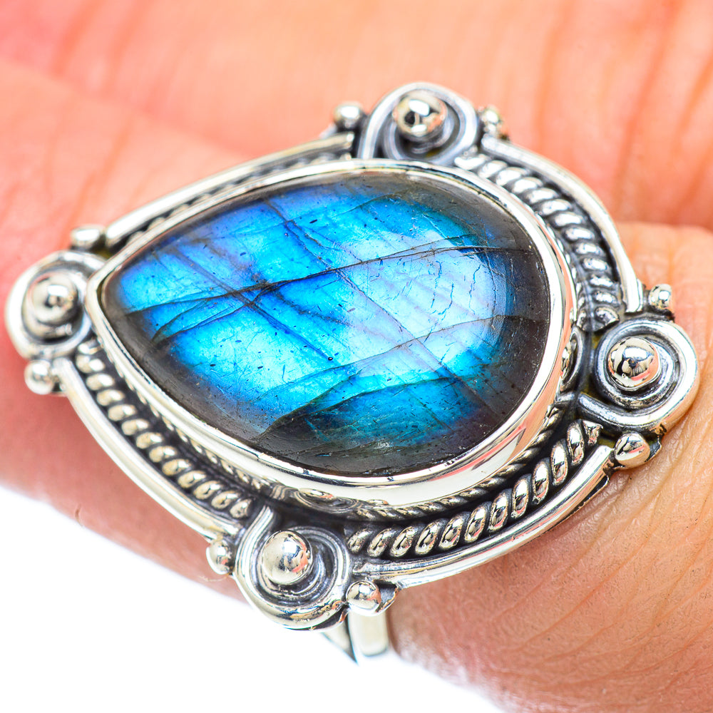 Labradorite Rings handcrafted by Anasilvercos - RING56078