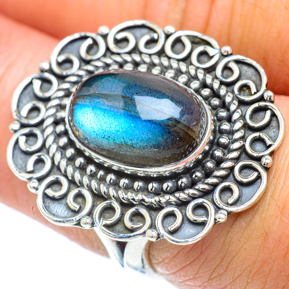 Labradorite Rings handcrafted by Anasilvercos - RING56081