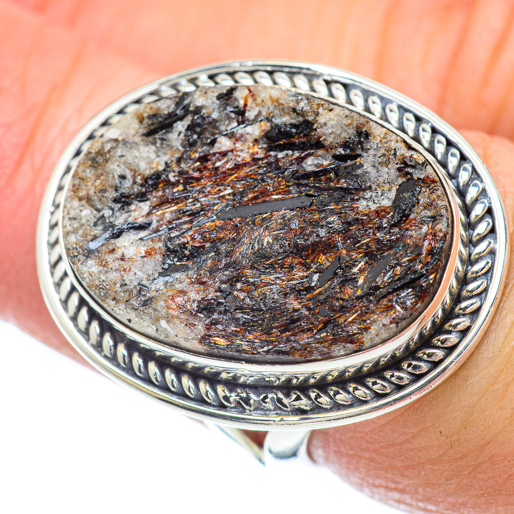 Astrophyllite Rings handcrafted by Anasilvercos - RING56087