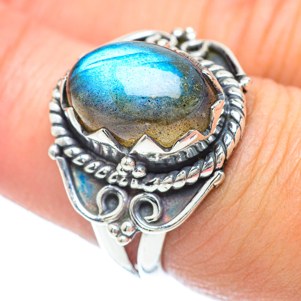 Labradorite Rings handcrafted by Anasilvercos - RING56103