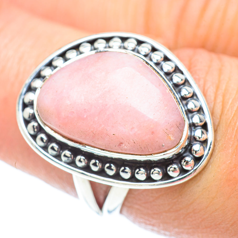 Pink Opal Rings handcrafted by Anasilvercos - RING56123